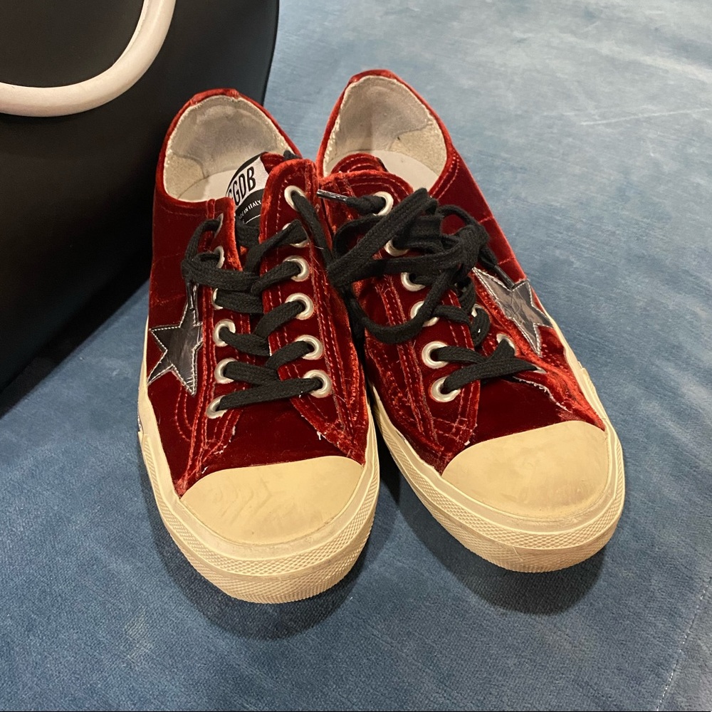 Red Velvet Golden Goose Sneakers IT39 V. Good Condition